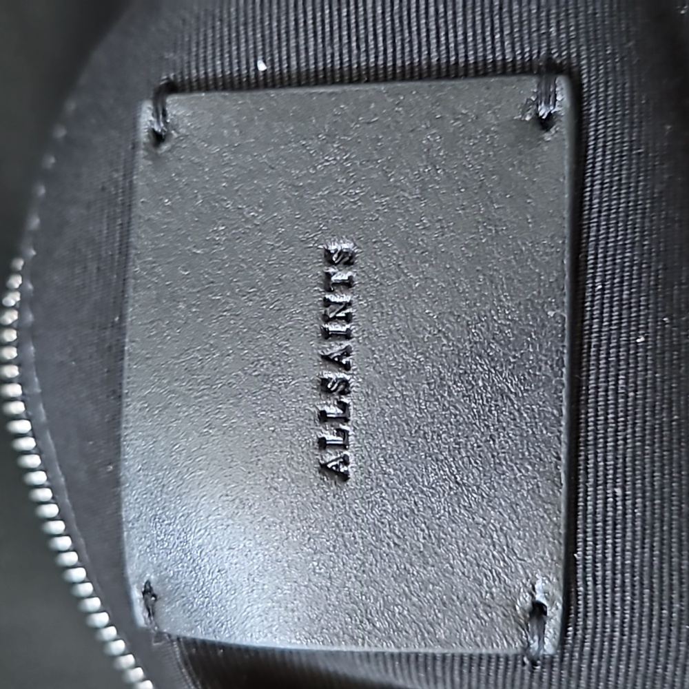 Allsaints black leather zep leather box bag-READ - Picture 7 of 13